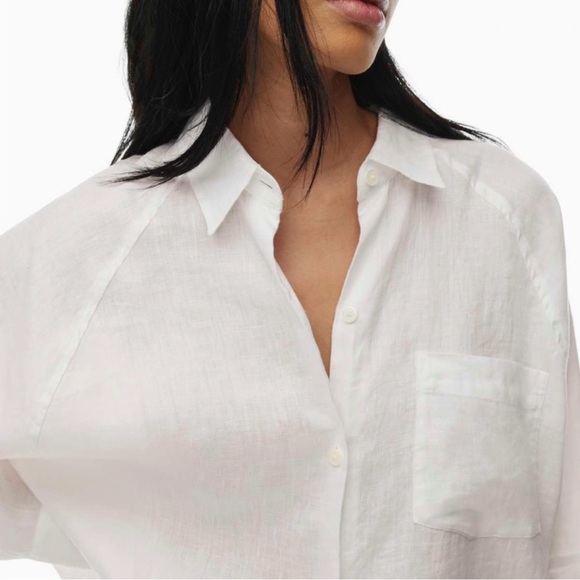 NWOT Aritzia Wilfred Free White Linen Shirt - Picture 2 of 9